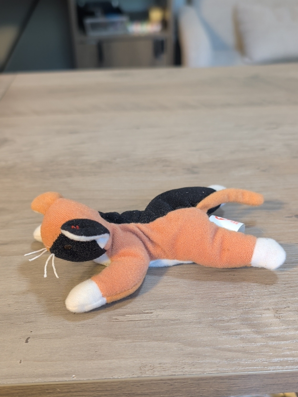 Vintage Mini Beanie Baby 'Chip The Brown Cat'